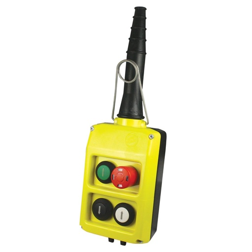 [PLB04D2-E] 4 Button 2-Two Speed Crane Pendant, Double row 4 Button Pendant Station With Start and Emergency Stop