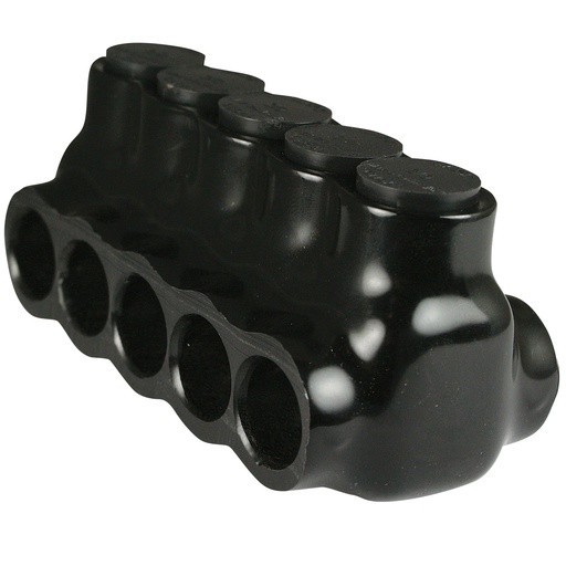[AICD3-0-5] ASI AICD3-0-5 Insulated Multi Tap Connector | 5-Port | 6 AWG-3/0 AWG | 600V | Black Plastisol Coating | Dual Side Wire Entry | UL 486B Listed