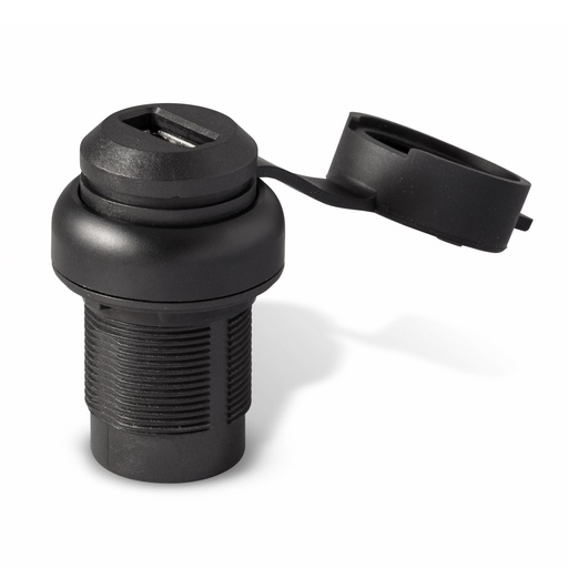 [PP2USB30BL] Waterproof USB 3.0 Bulkhead Connector | IP67 Rated | Black Bezel | Tamper-Proof Mount | 22mm Panel Hole