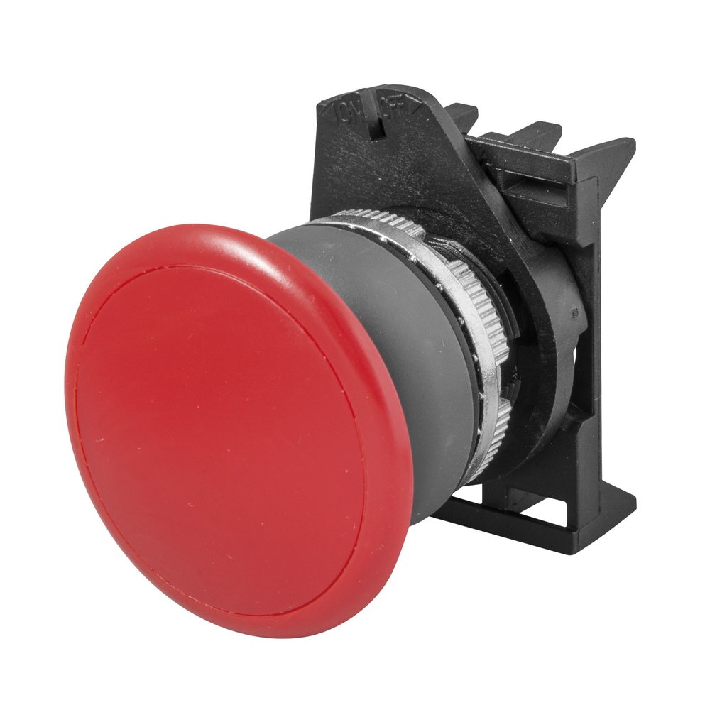 40mm Red Push Button, 22mm Gray Body, Momentary, Contact ...