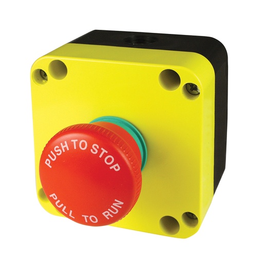 [PPFN1P4NH-001-KIT] Emergency Stop Push Button With Printed Cap In An Enclosure With 1 NC Contact, 40mm Push Pull, Nema 4 4X