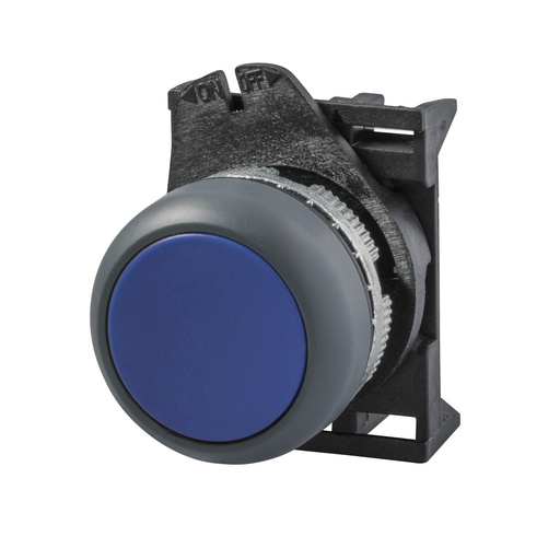 [PPRN4GL] Blue Waterproof Push Button Switch, 22mm Momentary Push Button, Flush, NEMA 4X