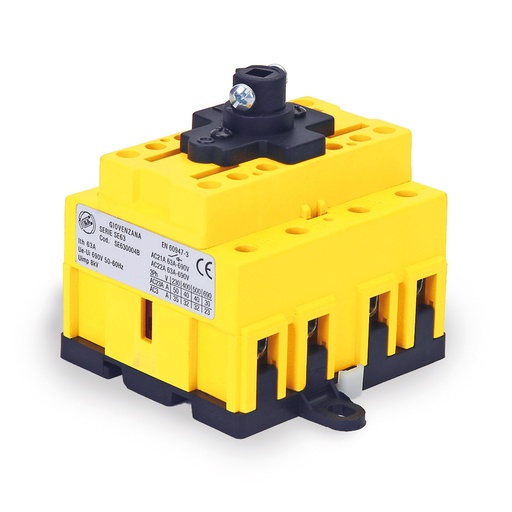[SE800004B] 80A Rotary Disconnect Switch, Motor Disconnect Switch 80A, Panel Mount, 4 Pole, 3 to 30HP, UL508 Listed