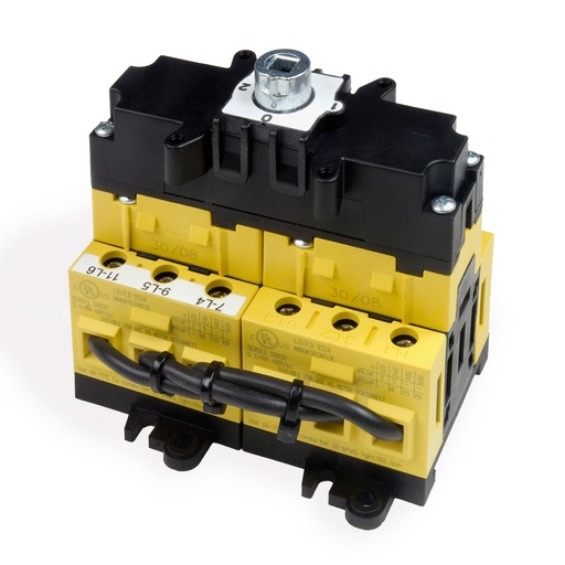 [SQ025006B] Rotary Disconnect Switch, Suitable as Motor Disconnect Switch, Panel Mount, 30 Amp, 6 Pole, UL508 Listed