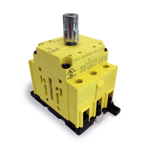 [SQ063003B] Rotary Disconnect Switch, Suitable as Motor Disconnect Switch, Panel Mount, 63 Amp, 3 Pole, UL508 Listed