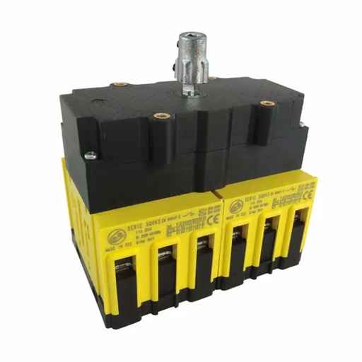 [SQ063006B] Rotary Disconnect Switch, Suitable as Motor Disconnect Switch, Panel Mount, 80 Amp, 6 Pole, UL508 Listed