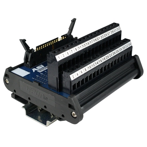 [10005] IMRC34 | 34-Pin IDC Ribbon Cable Connector to Screw Terminal Block Interface Module | 2.0A, 120V AC | 26-12AWG | DIN Rail Mount | IDC Breakout Board | Industrial Interface Module | ASI 10005
