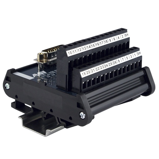 [11102] 26 Pin D-Sub Connector To Terminal Block Interface Module, DIN Rail Mounted