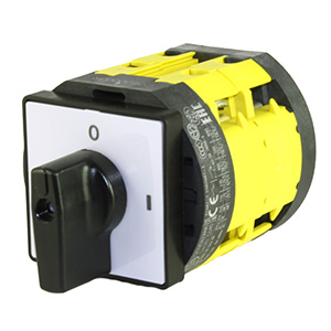 [A-101848G] ASI A-101848G Rear Panel Mount Cam Switch | 3-Pole, 40A, 600V AC | ON/OFF Rotary Disconnect | Black Handle | UL508 Listed