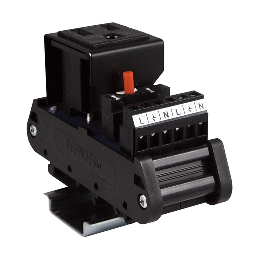 [IMACP01-CB5] DIN Rail Mount 120V Receptacle with A 5A Circuit Breaker, Made In USA, UL 508
