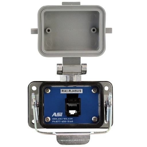 [RAI-RJ45US] Panel Interface Connector With A Unshielded RJ45 Connector, Enclosed Panel Feed Through  RJ45 Connector, IP65 and NEMA 4X