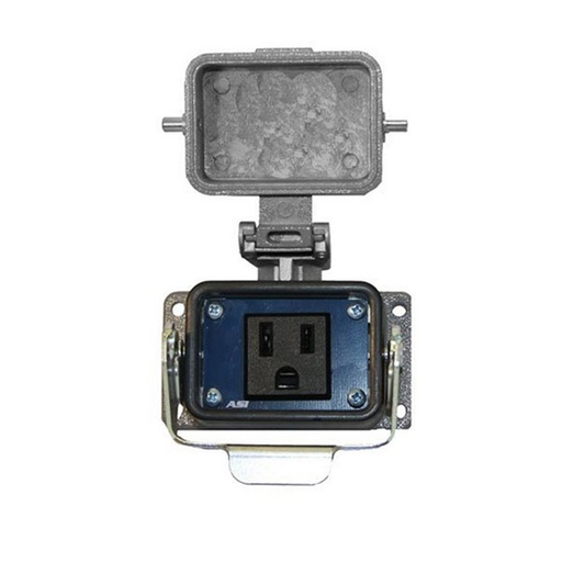[RAI-SAC] Panel Interface Connector With A Single 120V Receptacle, Aluminum Housing, Locking Cover, RAI-SAC