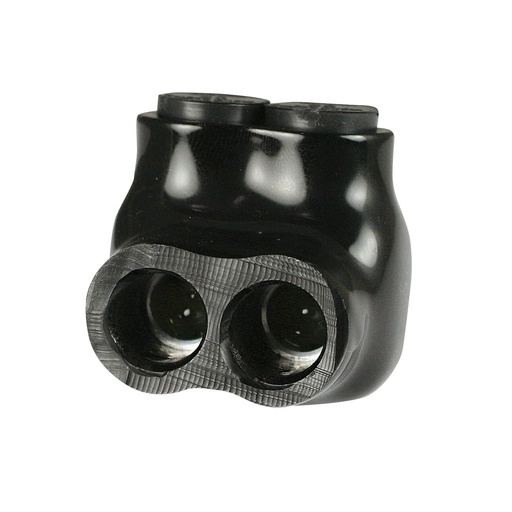 [AICS2-2] Insulated Multi Tap Connector |  2 Port | 14 AWG-2 AWG |  600V Class | Black Plastisol Insulation | Single Side Wire Entry | UL Listed 486B