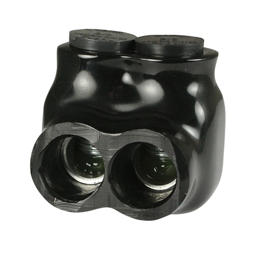 [AICS3-0-2] ASI AICS3-0-2 Insulated Multi Tap Connector | 2-Port | 6 AWG-3/0 AWG | 600V | Black Plastisol Coating | Single Side Wire Entry | UL 486B Listed