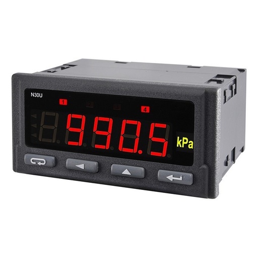 [N30U-100000U0] Tri Color Digital Panel Meter, LCD Display, No Outputs