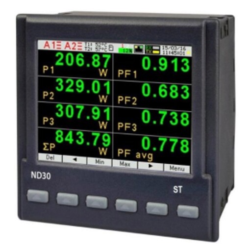 [ND30-212100U1] Current (Ammeter), Voltage (Voltmeter) LCD - Black Characters, Backlight Display Panel Mount