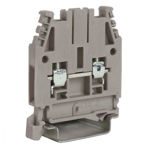[CBC02GR] Feed Through Terminal Block, 2 Wire,  20 Amp, 20-12 AWG, 600V, 5mm Wide, 