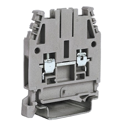 [CBC04GR] DIN Rail Screw Terminal Block, Feed Through Terminal Block, 2 Wire,  30 Amp, 20-10 AWG, 600V, 6mm Wide, 