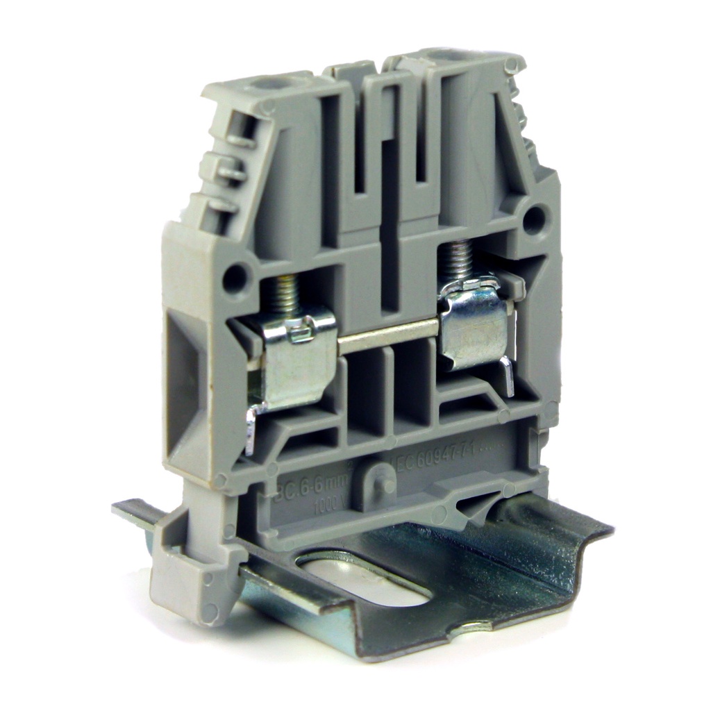 DIN Rail Screw Terminal Block, Feed Through Terminal Block, 2 Wire, 50