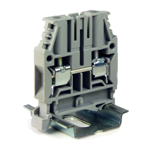 [CBC06GR] DIN Rail Screw Terminal Block, Feed Through Terminal Block, 2 Wire,  50 Amp, 20-8 AWG, 600V, 8mm Wide, 