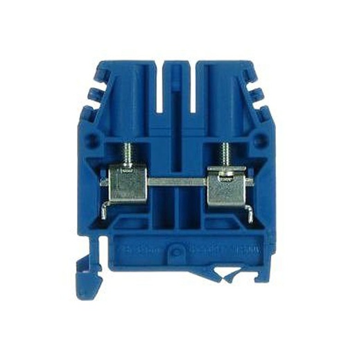 [CBI06] DIN Rail Screw Terminal Block, Feed Through Terminal Block, Exe Rated, Blue, 2 Wire,  50 Amp, 20-8 AWG, 600V, 8mm Wide, 