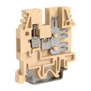 [CV100] Tab/Screw Clamp Feed-Thru DIN Rail Mount Terminal Block, 20-12 AWG | 32A 600V | 6mm