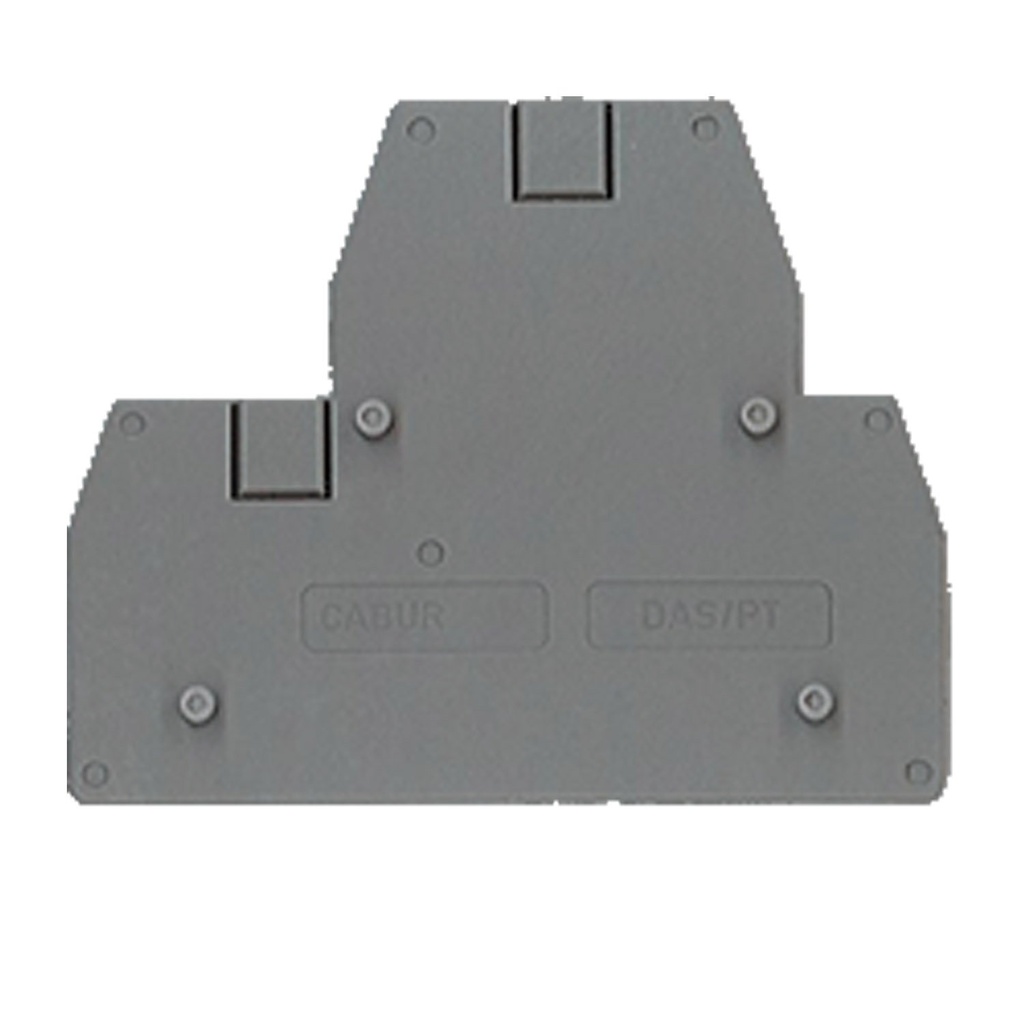 Terminal Block End Cover for DAS.4 Terminal Blocks, Gray | SourceASI