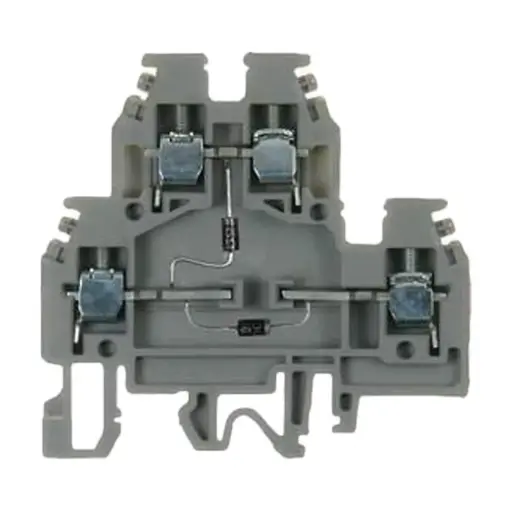 [DS120GR] Screw Clamp 2-Level Terminal Block with 2 diodes for Lamp test circuit