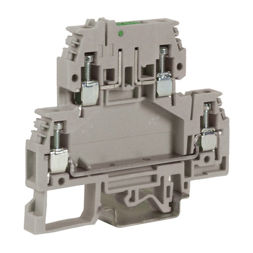 [DS400GR] Knife Disconnect Terminal Block, DIN Rail Mount, 2 Level Terminal Block With Upper Level Disconnect, 26-10 AWG, UL, 