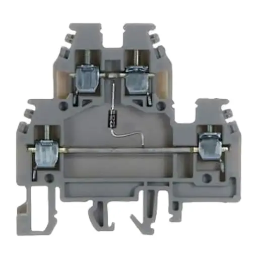 [DSD012GR] Screw Clamp 2-Level Terminal Block with 12Vdc Suppression Diode