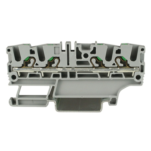 [EFC220GR] 4-wire Push-In Terminal Block, DIN Rail Mount,  5.2mm,  UL 24-12 AWG,  20A,  600V, 