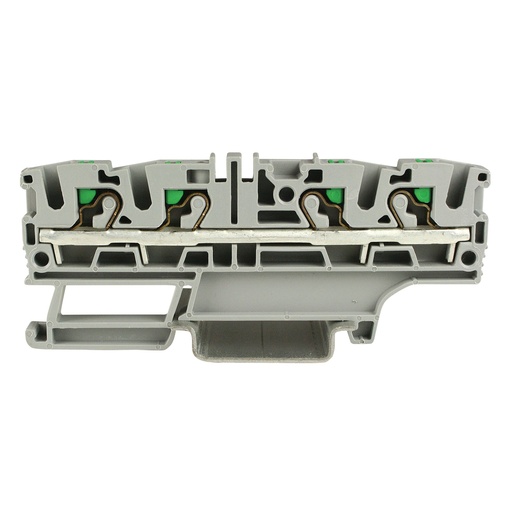 [EFC420GR] 4 Wire Push-In Terminal Block, DIN Rail Mount, 6.2mm, UL 30A, 600V, 24-10 AWG, Gray Housing  
