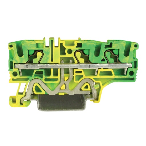 [EFCE410] Ground Terminal Block, Push-In Connection Ground Terminal Block For 3 Wires, DIN Rail Mount, 24-10 AWG, 6.2mm, 