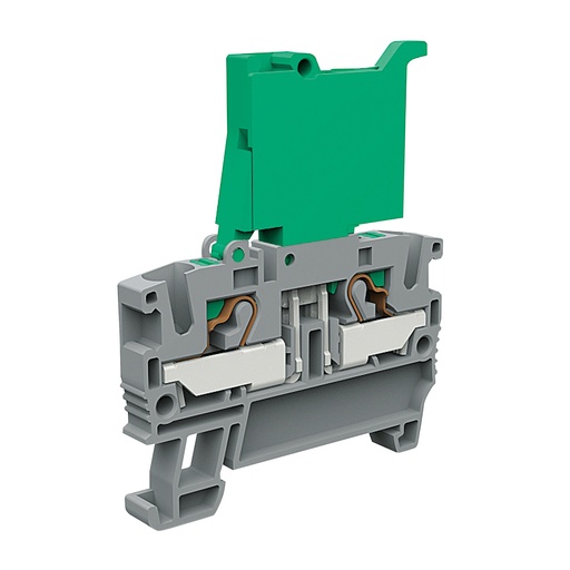 [EFF400GR] DIN Rail Fuse Holder Terminal Block, 5x20mm Fuses, Push In Connections, 6.3A, 600V