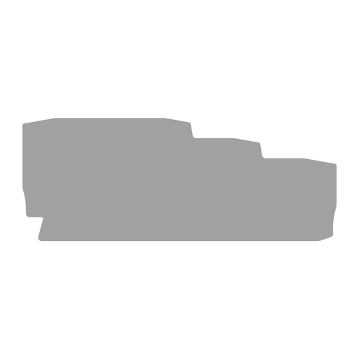 [EFT251GR] ASI EFT251GR End Cover for EFT250GR Push-In Connection Terminal Block, Gray, 1.5 mm Wide
