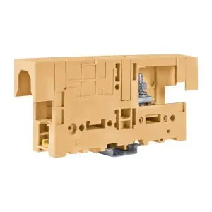 [GP400] High Current Terminal Block, DIN Rail Mount, 300 Amp Bolt Connection Feed Through Terminal Block, 1000V IEC Rating, 
