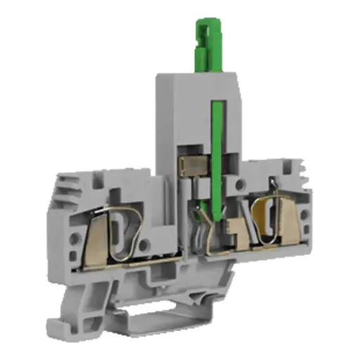 [HF110GR] Spring Clamp 5x20mm Fuse Terminal Block, no blown fuse indication