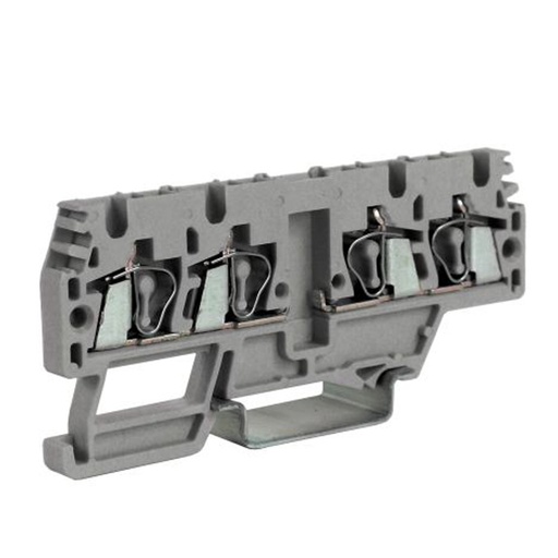[HM170GR] Single Level Spring Clamp 4 Wire Split Terminal Block, DIN Rail