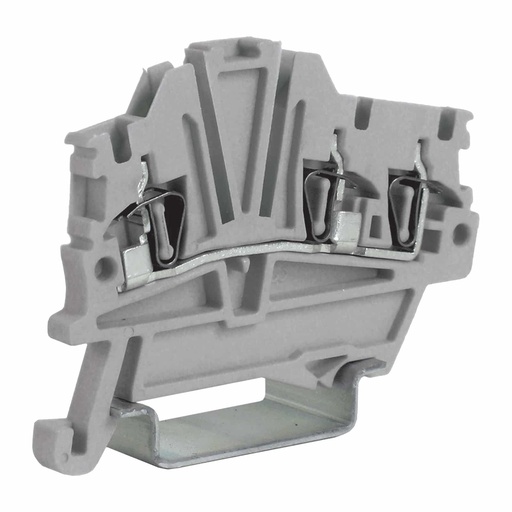[HM410GR] 3 Wire Spring Terminal Block, Spring Clamp Feed Through Terminal Block For 3 Wires, 26-14 AWG, 15 Amp, 600V