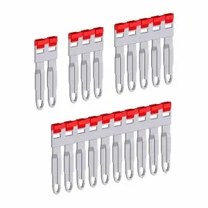 [PTP0405R] Push-In Easy Bridge Plus Insulated Jumpers, for 6mm pitch terminal blocks, Red,5 position
