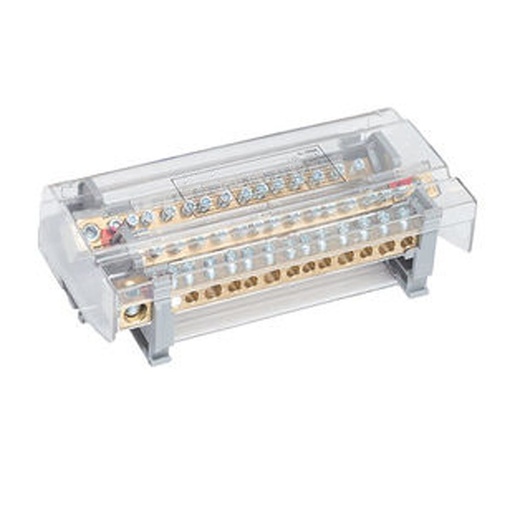 [QBLOK4161N] Power Distribution Connection Module, 4 bar, 160 Amps, 14 connection points per bar