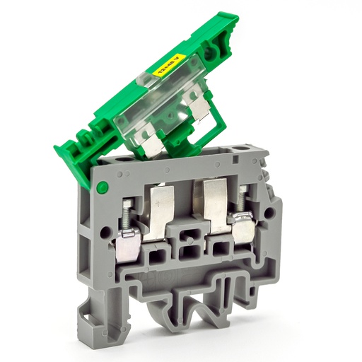 [SF948GR] Fuse Terminal Block, DIN Rail Fuse Terminal Block With 48V Blown Fuse Indication, Gray, 