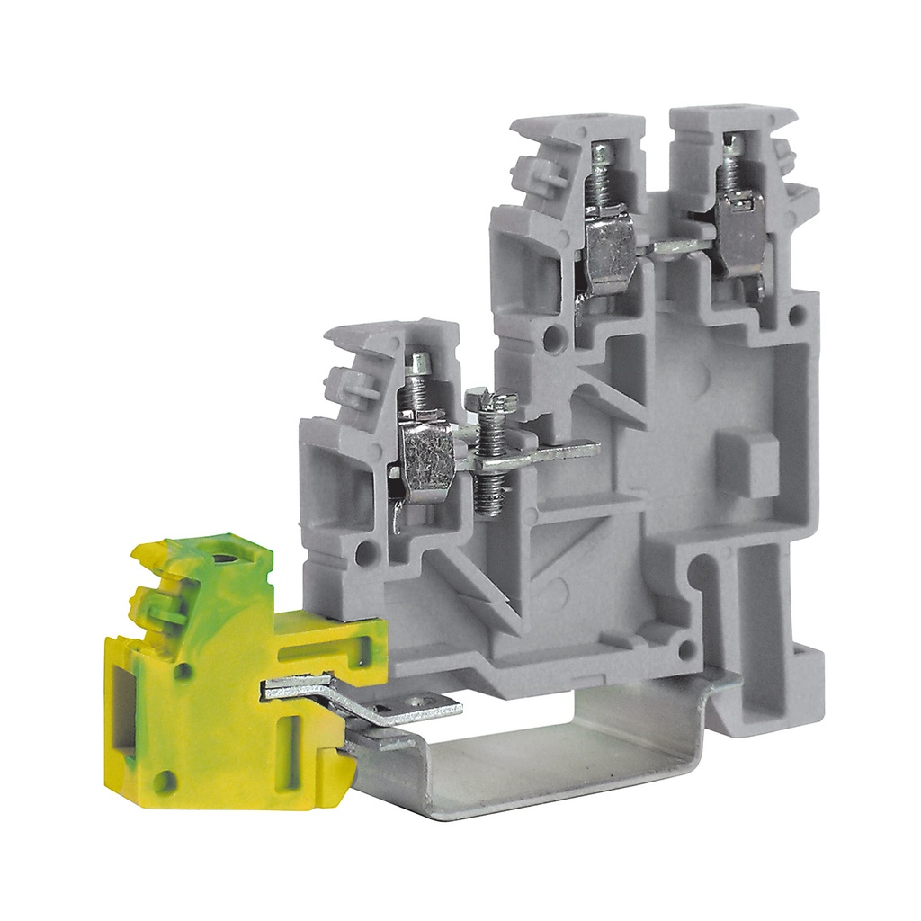 3 Level Actuator Terminal Block, DIN Rail Mount, Ground, Power SourceASI