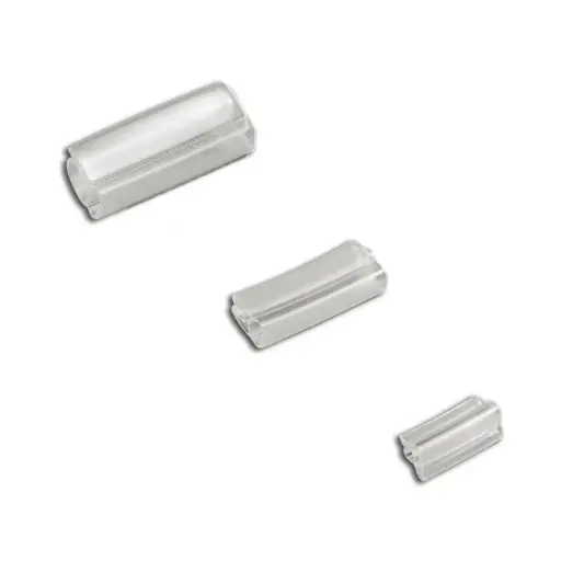 [TUB1500] Snap-on Sleeve for Rigid Wire Marker Clear 15mm 20-12 AWG 