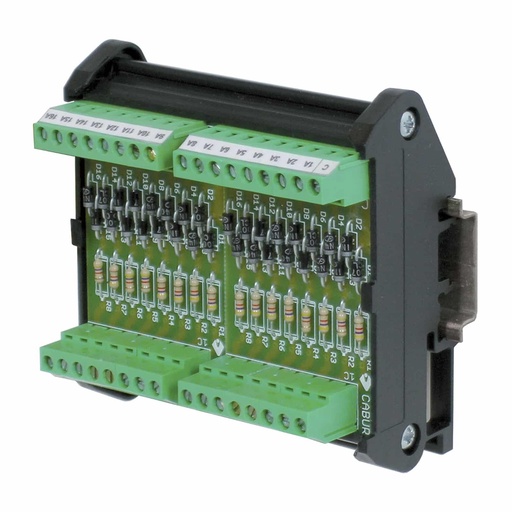 [XCDM24CC] Diode Holder Screw Clamp Module, Diode per channel, with common cathode, 24 channels
