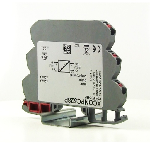 [XCONPC528P] 4-20mA Loop Powered Signal Isolator, DIN Rail Mounted, UL Listed, 