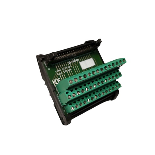 [XCPC40M] Compact 40 Pin Flat Ribbon Cable Breakout Board, DIN Rail Module, With High Density 3 Level PCB Screw Terminals