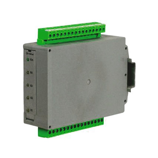 [XCR42SC] Compact Relay Module, Pluggable terminal blocks, DPDT 4-channel, 24 Vac/dc, Fixed relays