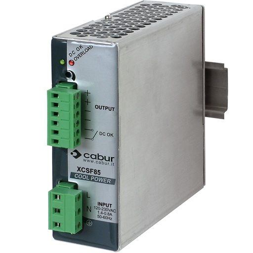 [XCSF85B] 12VDC 6A DIN Rail Power Supply | 72W | 90-264VAC Input | Adjustable 12-15VDC | DC OK Alarm | XCSF85B