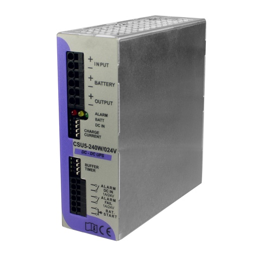 [XCSU5240W024VAA] DIN Rail DC UPS, Programmable 12V DC - 20A or 24V DC - 10A 